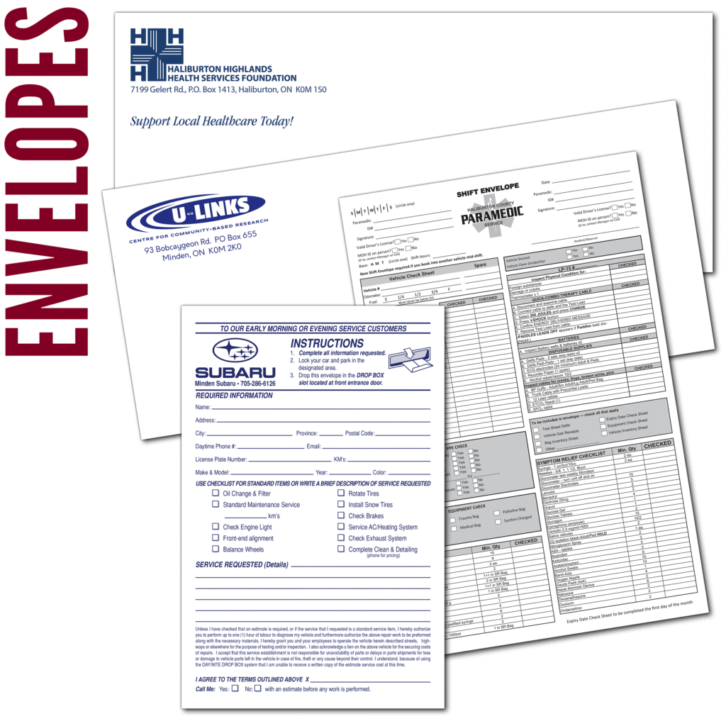 Envelope examples