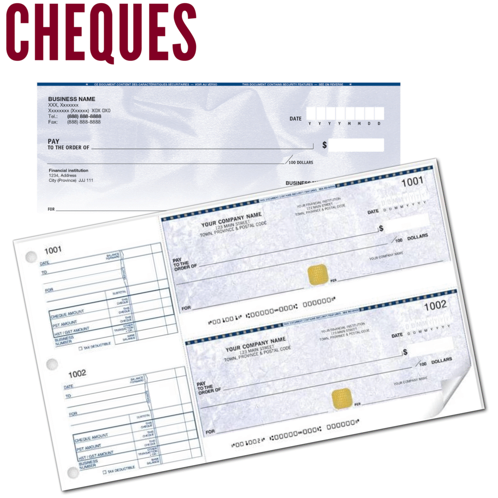 Cheques examples