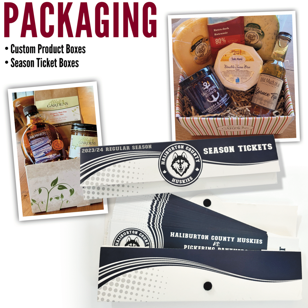 Packaging Boxes & Ticket examples