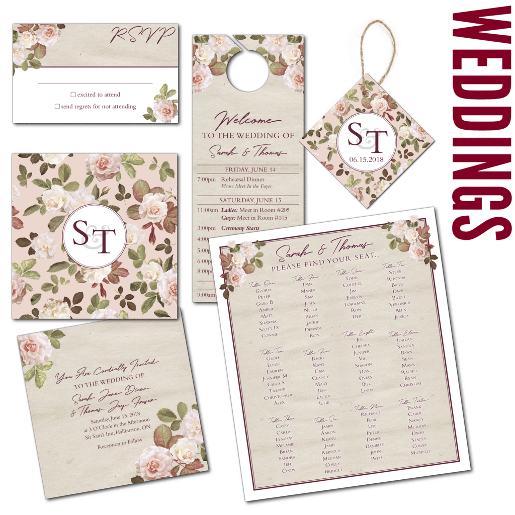 Weddings examples
